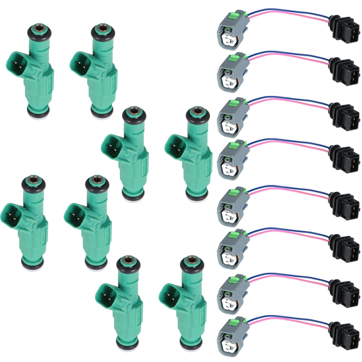 TOPPARTZ 8 PCs Fuel Injectors Nozzle Replacement for Dodge Dakota Durango Ram 1500/2500/3500 0280155789