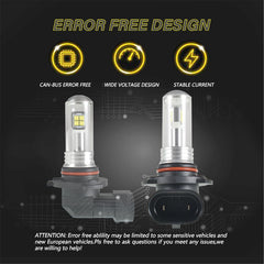 TOPPARTZ 9005 HB3 2 PCS LED Fog Light Bulbs High Power 80W 6000K White Replacement for Signal, Turn, Brake, Parking, Tail, DRL Fog Lights