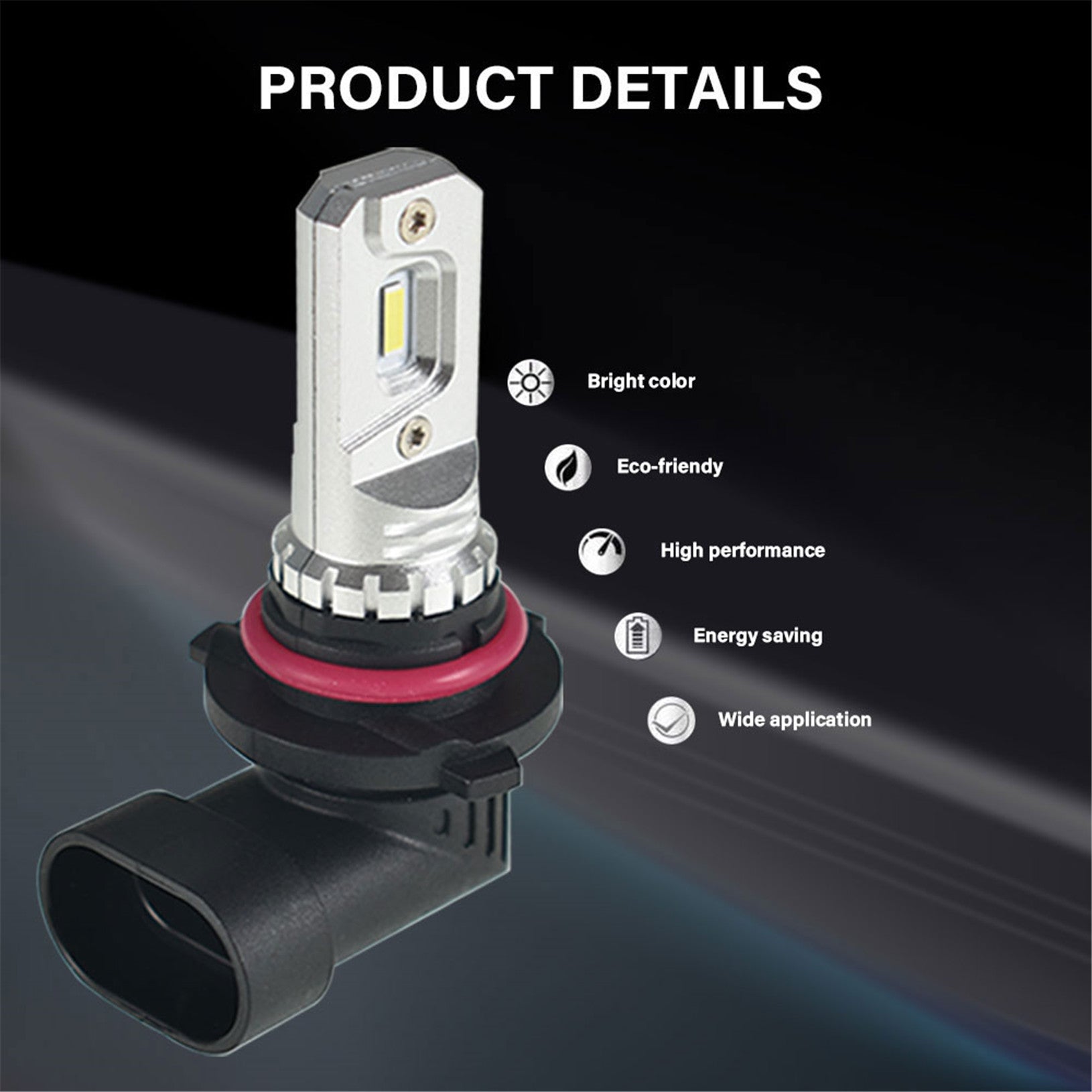TOPPARTZ 9006/HB4 2 PCS LED Fog Light Bulbs 80W High Power 2000LM 6000K White Replacement for LED Fog Light ,Daytime Running Lights DRL