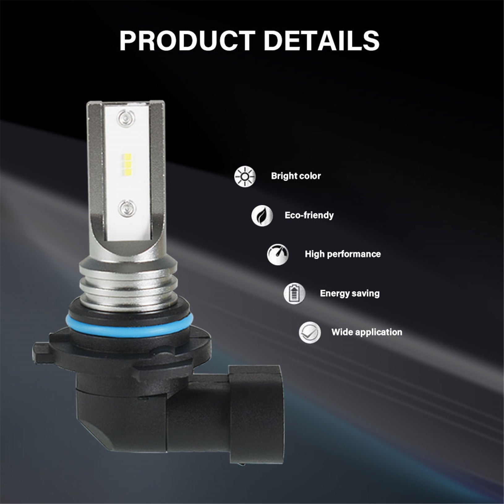 TOPPARTZ 9006 HB4 2 PCS LED Fog Light Bulbs IP67 Waterproof 6000K White Replacement for LED Fog Light ,Daytime Running Lights DRL
