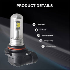 TOPPARTZ 9006/HB4 PCS LED Bulb Conversion Kit IP67 Waterproof 6000K Daytime White Illumination 1500LM/Pair LED Fog Light Bulbs