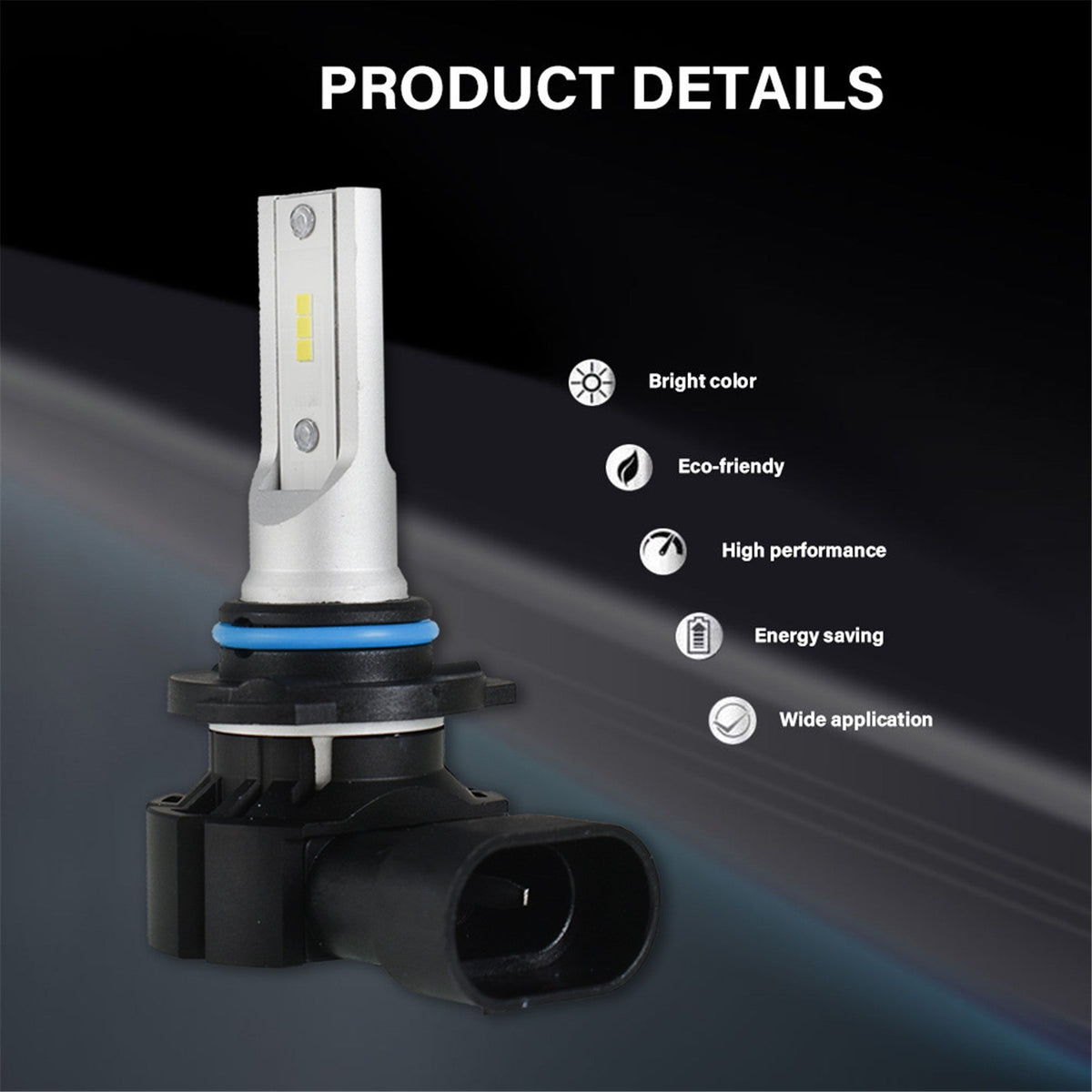 TOPPARTZ 9006 LED Fog Light Bulbs 6000K 3000LM 30W Fog Light LED Conversion Kit, Pack of 2