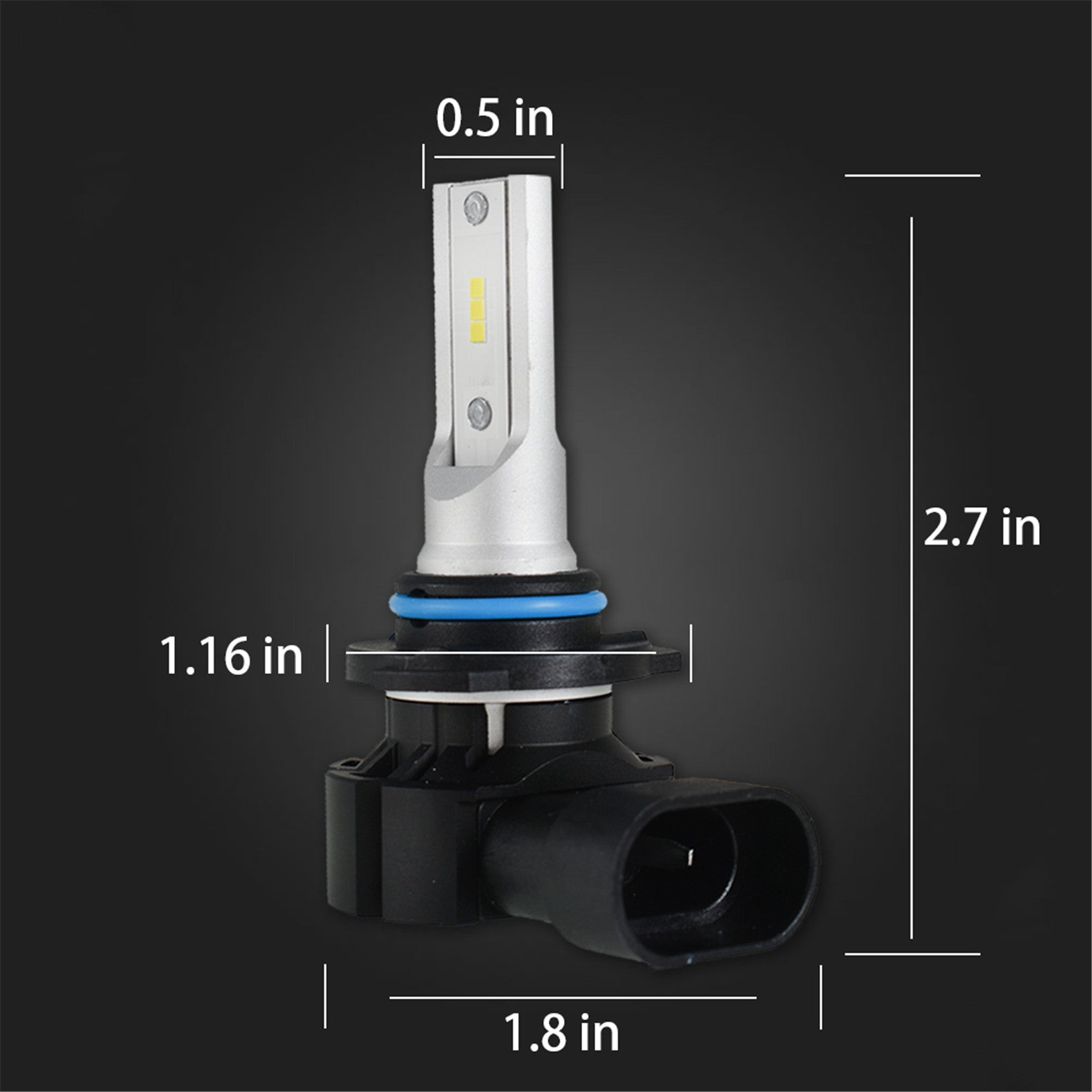 TOPPARTZ 9006 LED Fog Light Bulbs 6000K 3000LM 30W Fog Light LED Conversion Kit, Pack of 2