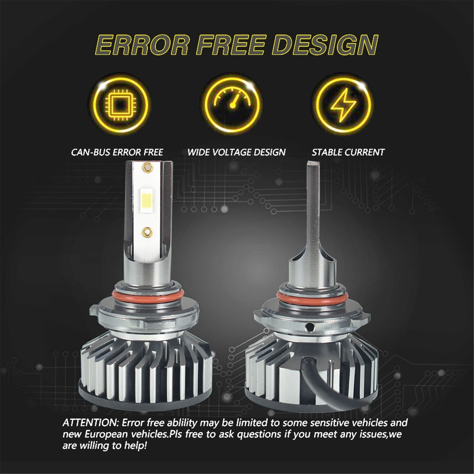 TOPPARTZ 9006 LED Fog Light Bulbs 6500K 8000LM 55W Bright Fog Light LED Conversion Kit, Pack of 2