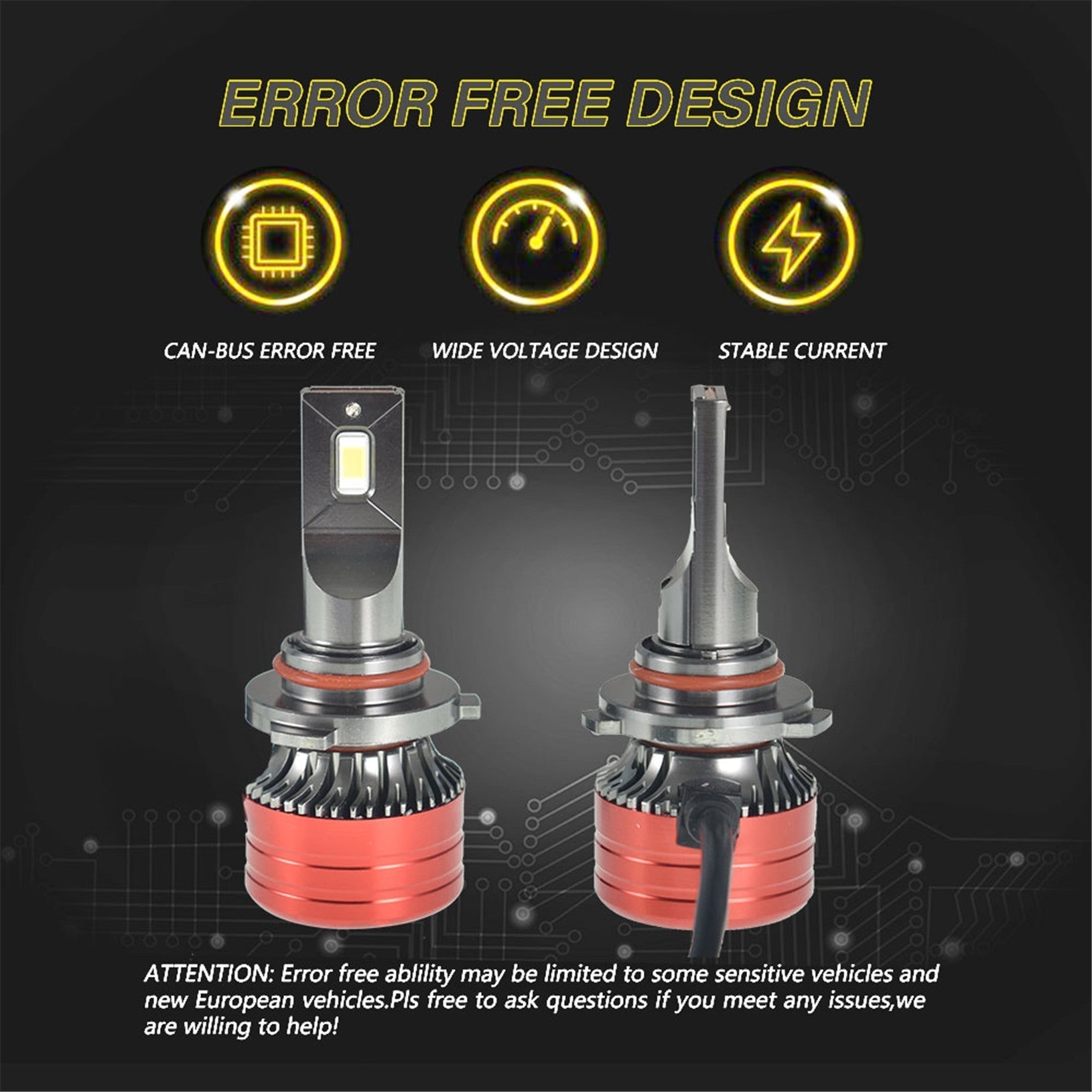 TOPPARTZ 9006 LED Fog Light Bulbs 6500K 9000LM 56W Bright Fog Light LED Conversion Kit, Pack of 2
