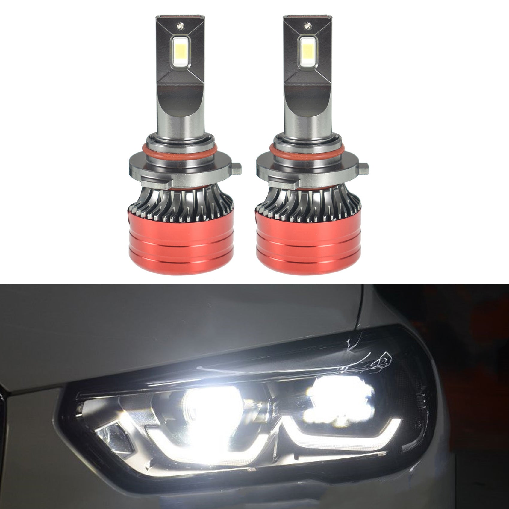 TOPPARTZ 9006 LED Fog Light Bulbs 6500K 9000LM 56W Bright Fog Light LED Conversion Kit, Pack of 2