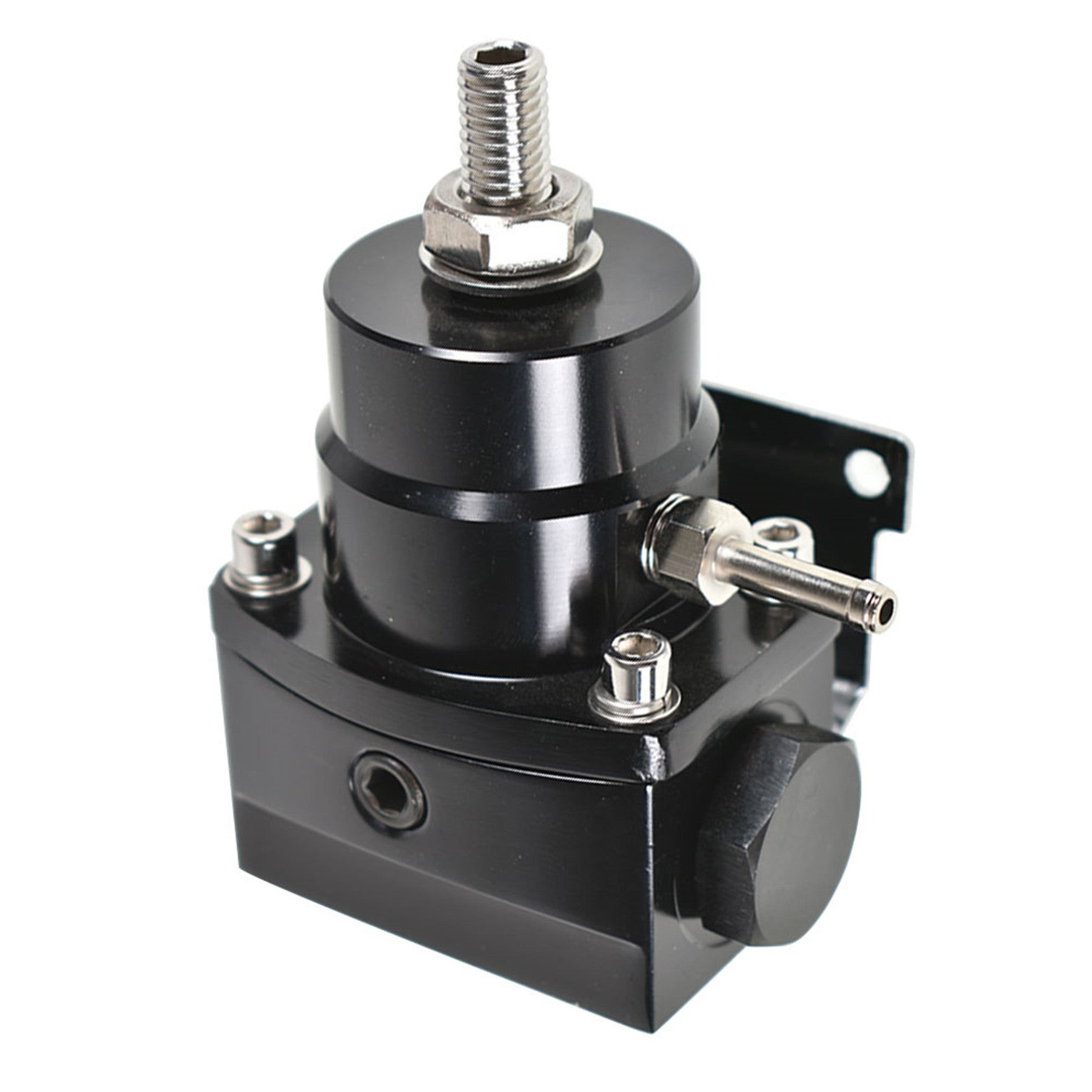 TOPPARTZ Adjustable Injected Bypass Fuel Pressure Regulator Universal 0-160 PSI AN6 Black