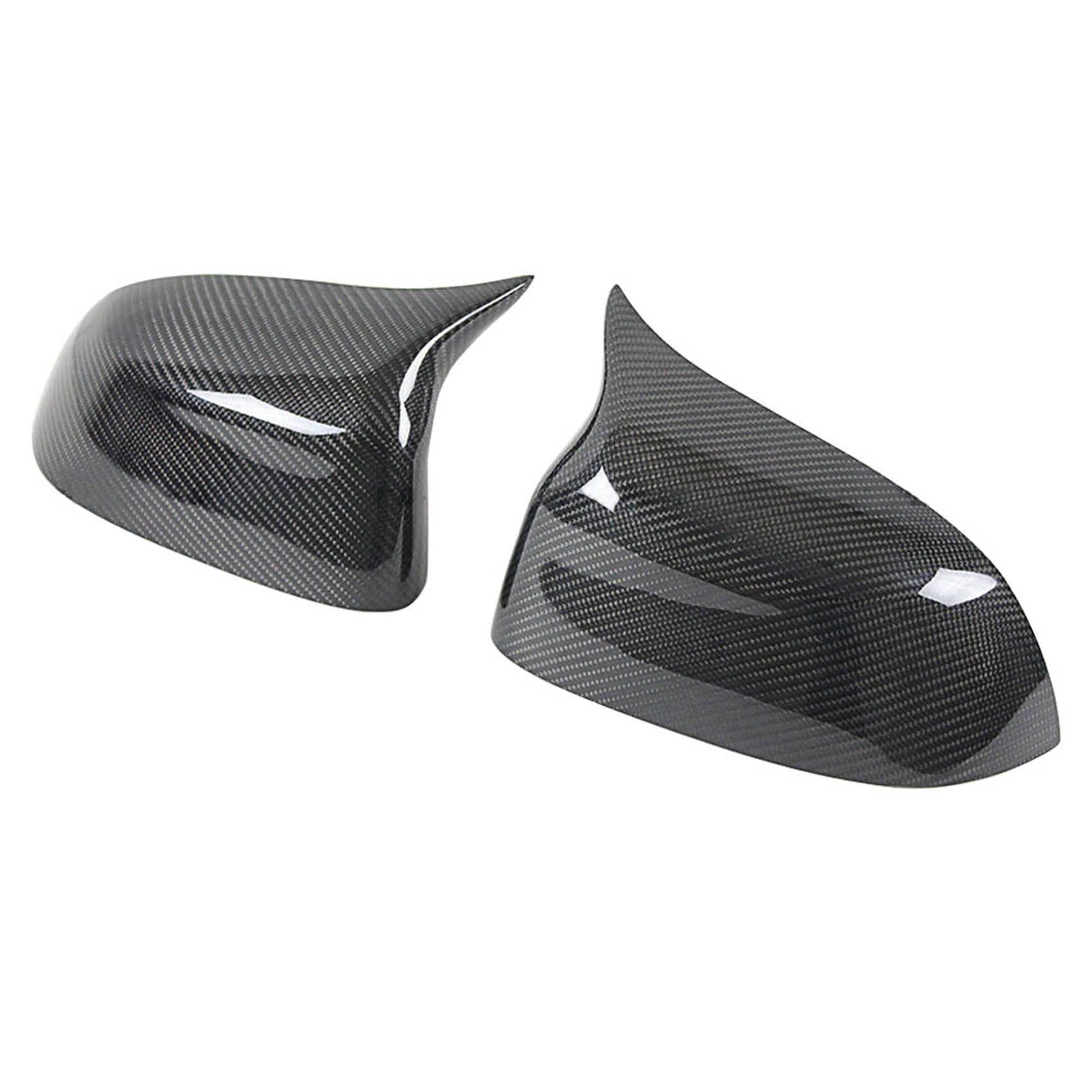 toppartz Black Carbon Fiber Look Side Mirror Cover Caps 1 Pair Left and Right Replacement for 2015-2018 X3 X4 X5 X6