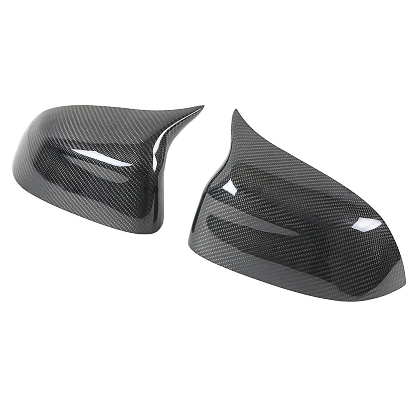 toppartz Black Carbon Fiber Look Side Mirror Cover Caps 1 Pair Left and Right Replacement for 2015-2018 X3 X4 X5 X6