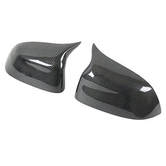 toppartz Black Carbon Fiber Look Side Mirror Cover Caps 1 Pair Left and Right Replacement for 2015-2018 X3 X4 X5 X6
