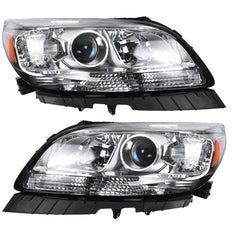 TOPPARTZ Chrome Halogen Projector Headlights Set Fit For 2013-2015 Chevy Malibu