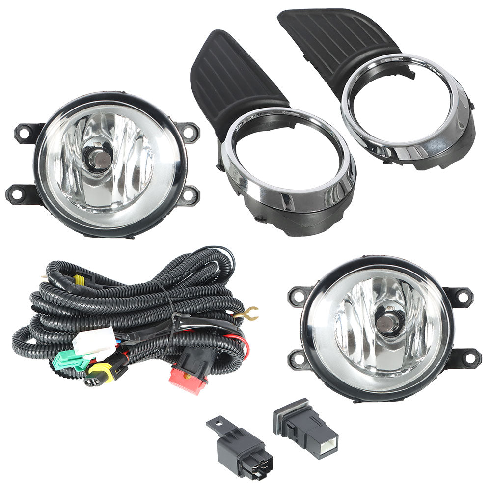 TOPPARTZ Clear Bumper Fog Lights Driving Lamp Switch For 2011-2015 Toyota Sienna