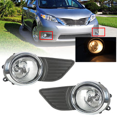 TOPPARTZ Clear Bumper Fog Lights Driving Lamp Switch For 2011-2015 Toyota Sienna