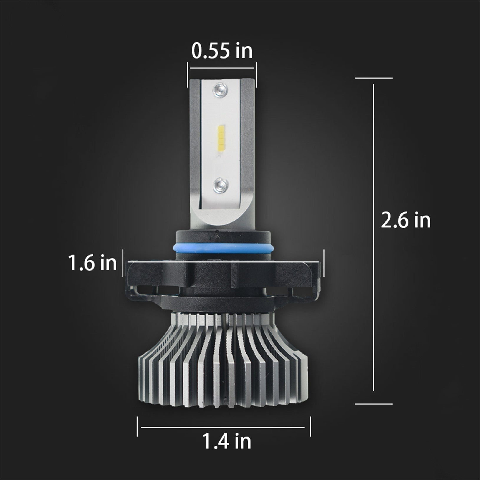 TOPPARTZ F3-5202 LED Fog Light Bulbs 6000K 3000LM 20W Fog Light LED Conversion Kit, Pack of 2