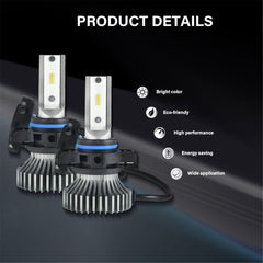TOPPARTZ F3-5202 LED Fog Light Bulbs 6000K 3000LM 20W Fog Light LED Conversion Kit, Pack of 2