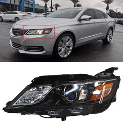 TOPPARTZ Fit For 2015-20 Chevrolet Impala Headlight Halogen Type Black Left Side