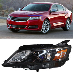 TOPPARTZ Fit For 2015-20 Chevrolet Impala Headlight Halogen Type Black Left Side