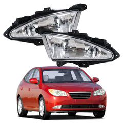 Front Bumper Fog Light Lamp w/881 Bulbs Left&Right For 2007-2010 Hyundai Elantra