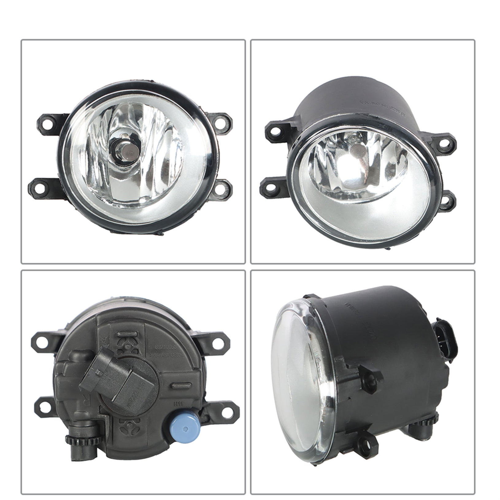 TOPPARTZ Fog Lights Assembly Replacement for 2007-2011 Toyota Yaris Sedan Clear Lens Bumper Fog Lamp Left+Right Side (Passenger & Driver Side)