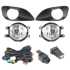 TOPPARTZ Fog Lights Assembly Replacement for 2007-2011 Toyota Yaris Sedan Clear Lens Bumper Fog Lamp Left+Right Side (Passenger & Driver Side)