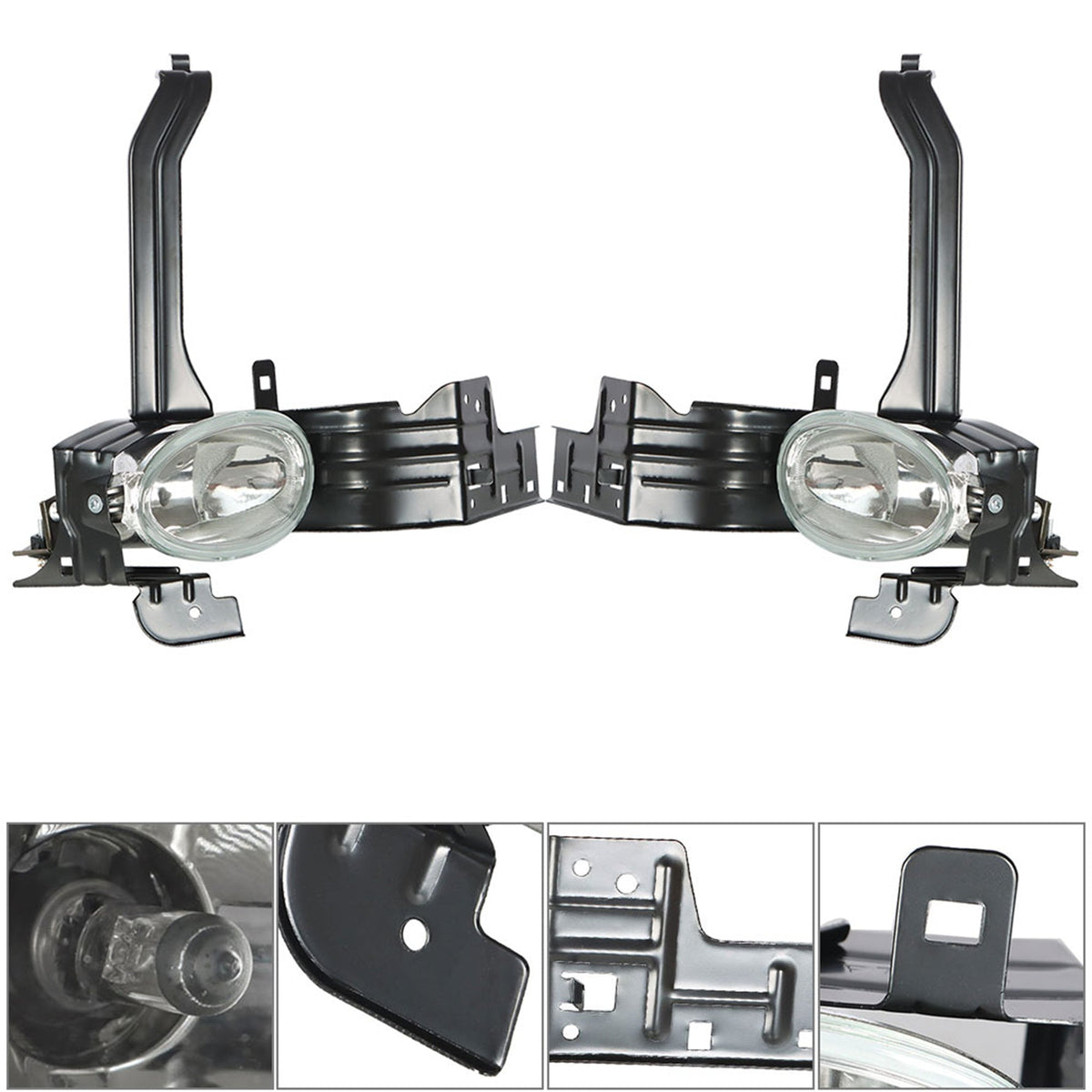 Fog Lights Lamps w/Wiring+Switch Kit Pair For Honda Accord Sedan 2008-2010