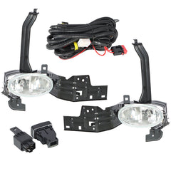 Fog Lights Lamps w/Wiring+Switch Kit Pair For Honda Accord Sedan 2008-2010