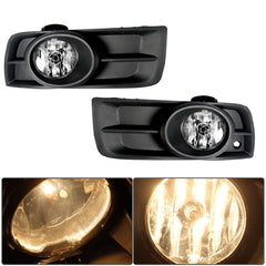 TOPPARTZ Fog Lights Assembly for 2010 2011 2012 2013 2014 Chevy Cruze Bumper Fog Lamp + Wiring Switch Left+Right Side (Passenger & Driver Side)