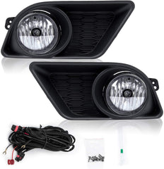 TOPPARTZ Fog Lights Assembly Replacement for 2011 2012 2013 2014 Dodge Clear Lens Bumper Fog Lamp Left+Right Side(Passenger & Driver Side)