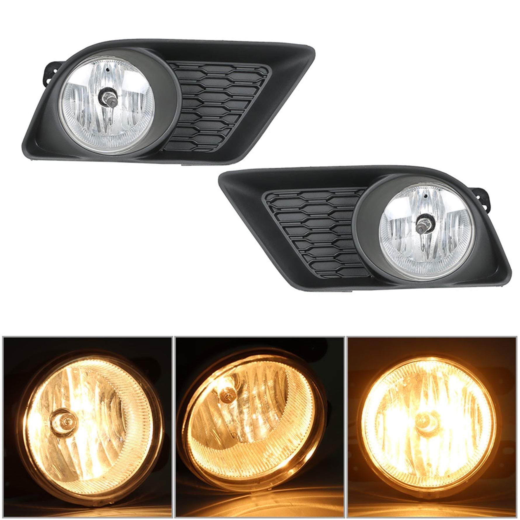 TOPPARTZ Fog Lights Assembly Replacement for 2011 2012 2013 2014 Dodge Clear Lens Bumper Fog Lamp Left+Right Side(Passenger & Driver Side)