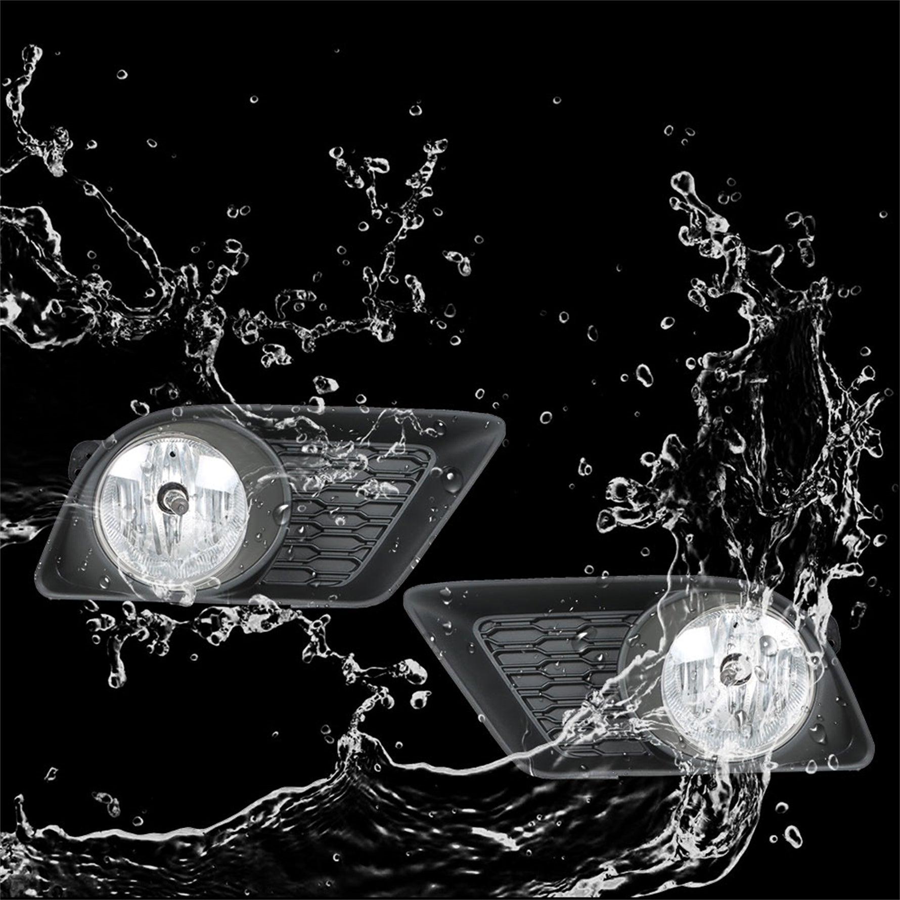TOPPARTZ Fog Lights Assembly Replacement for 2011 2012 2013 2014 Dodge Clear Lens Bumper Fog Lamp Left+Right Side(Passenger & Driver Side)