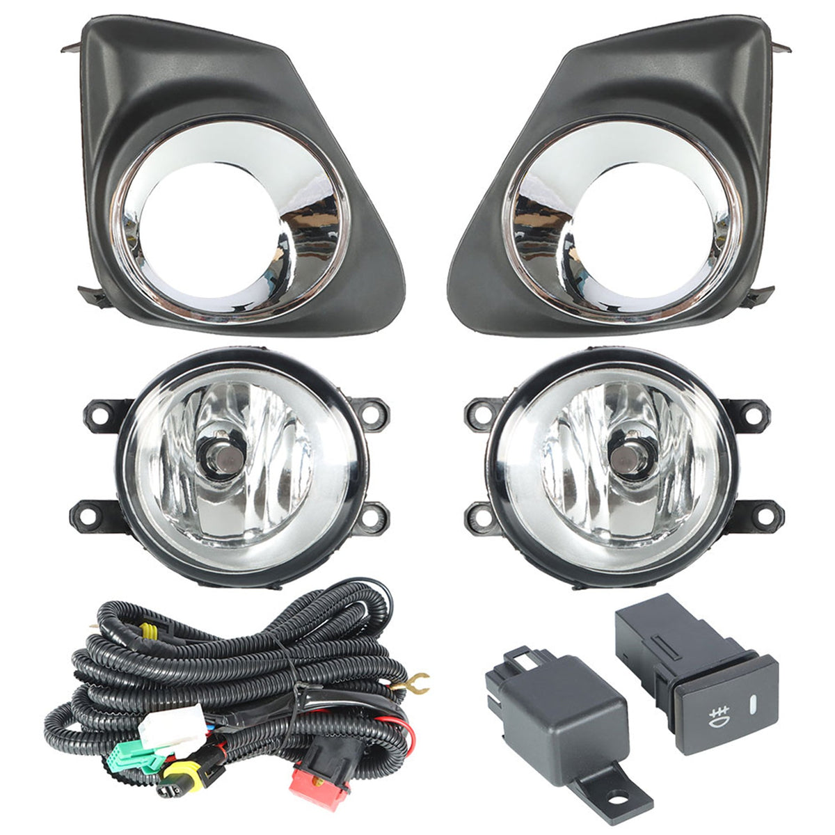 TOPPARTZ Fog Lights Assembly Replacement for 2011 2012 2013 Toyota Corolla Clear Lens Bumper Fog Lamp Left+Right Side (Passenger & Driver Side)