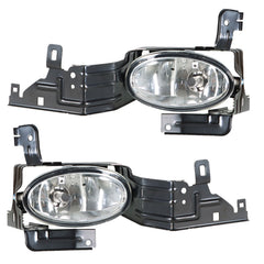 TOPPARTZ Fog Lights Assembly Replacement for 2011 2012 Honda Accord Sedan Clear Lens Bumper Fog Lamp Left+Right Side(Bulbs+Bezel+Switch)