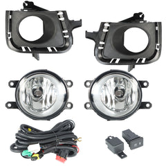 TOPPARTZ Fog Lights Assembly Replacement for 2012 2013 2014 Toyota Prius C Clear Lens Bumper Fog Lamp Left+Right Side (Passenger & Driver Side)