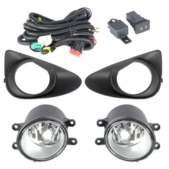 TOPPARTZ Fog Lights Assembly Replacement for 2012-2014 Toyota Yaris Hatchback Clear Lens Bumper Fog Lamp Left+Right Side (Passenger & Driver Side)