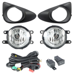 TOPPARTZ Fog Lights Assembly Replacement for 2012-2014 Toyota Yaris Hatchback Clear Lens Bumper Fog Lamp Left+Right Side (Passenger & Driver Side)
