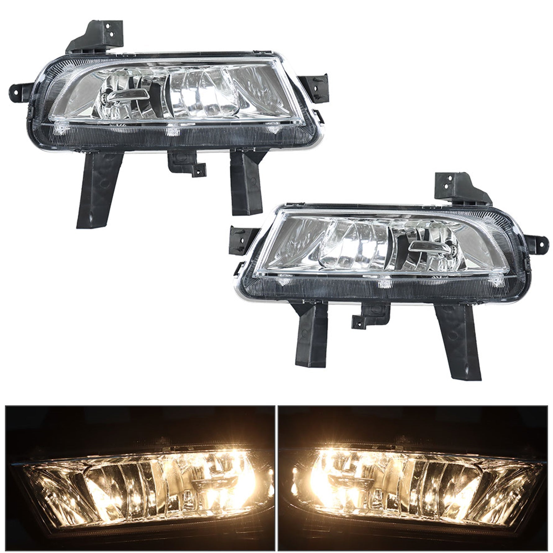 TOPPARTZ Fog Lights Assembly Replacement for 2014 2015 2016 Buick LaCrosse Clear Lens Bumper Fog Lamp Left+Right Side (Passenger & Driver Side)