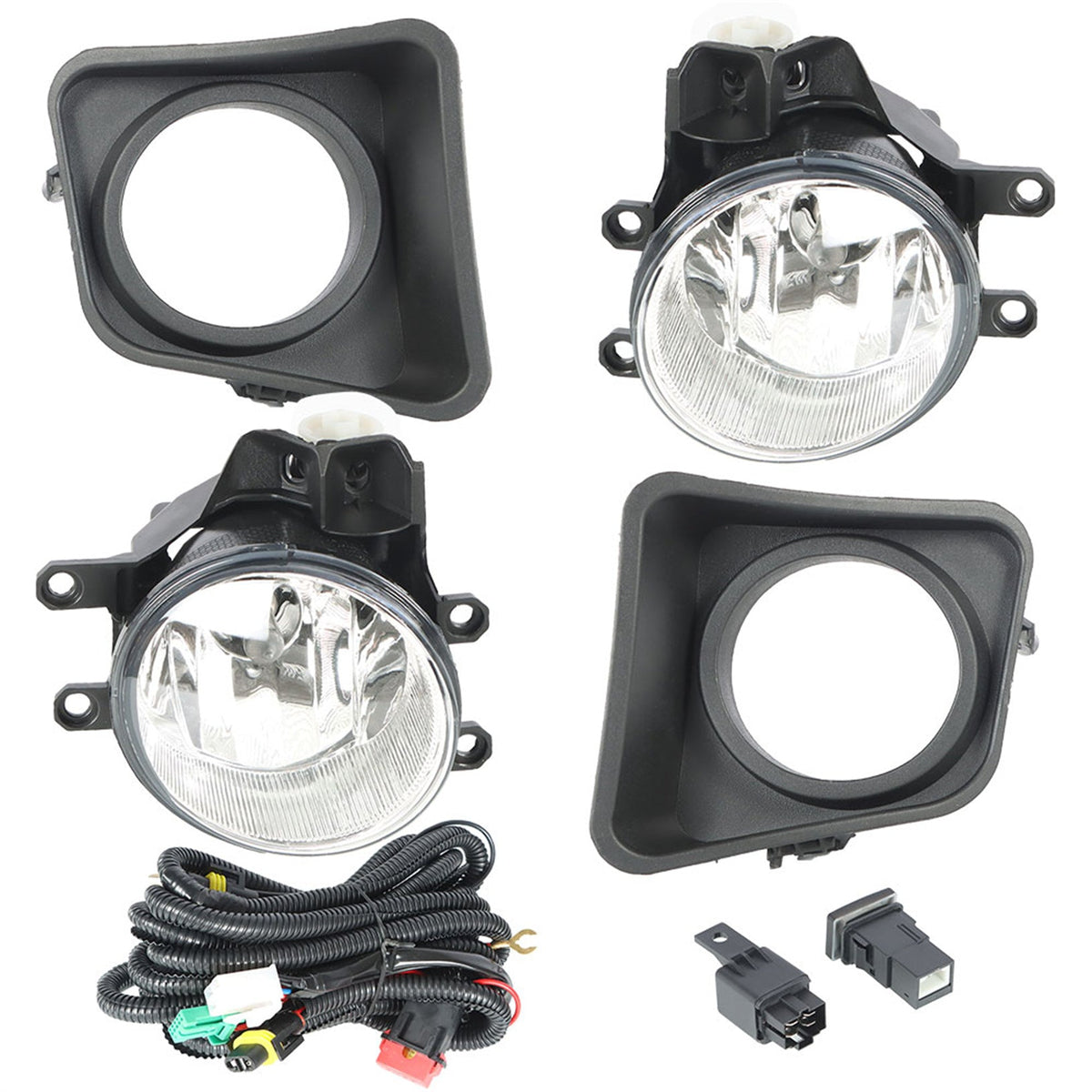 TOPPARTZ Fog Lights Assembly Replacement for 2014-2021 Toyota Tundra Clear Lens Bumper Fog Lamp Left+Right Side (Passenger & Driver Side)
