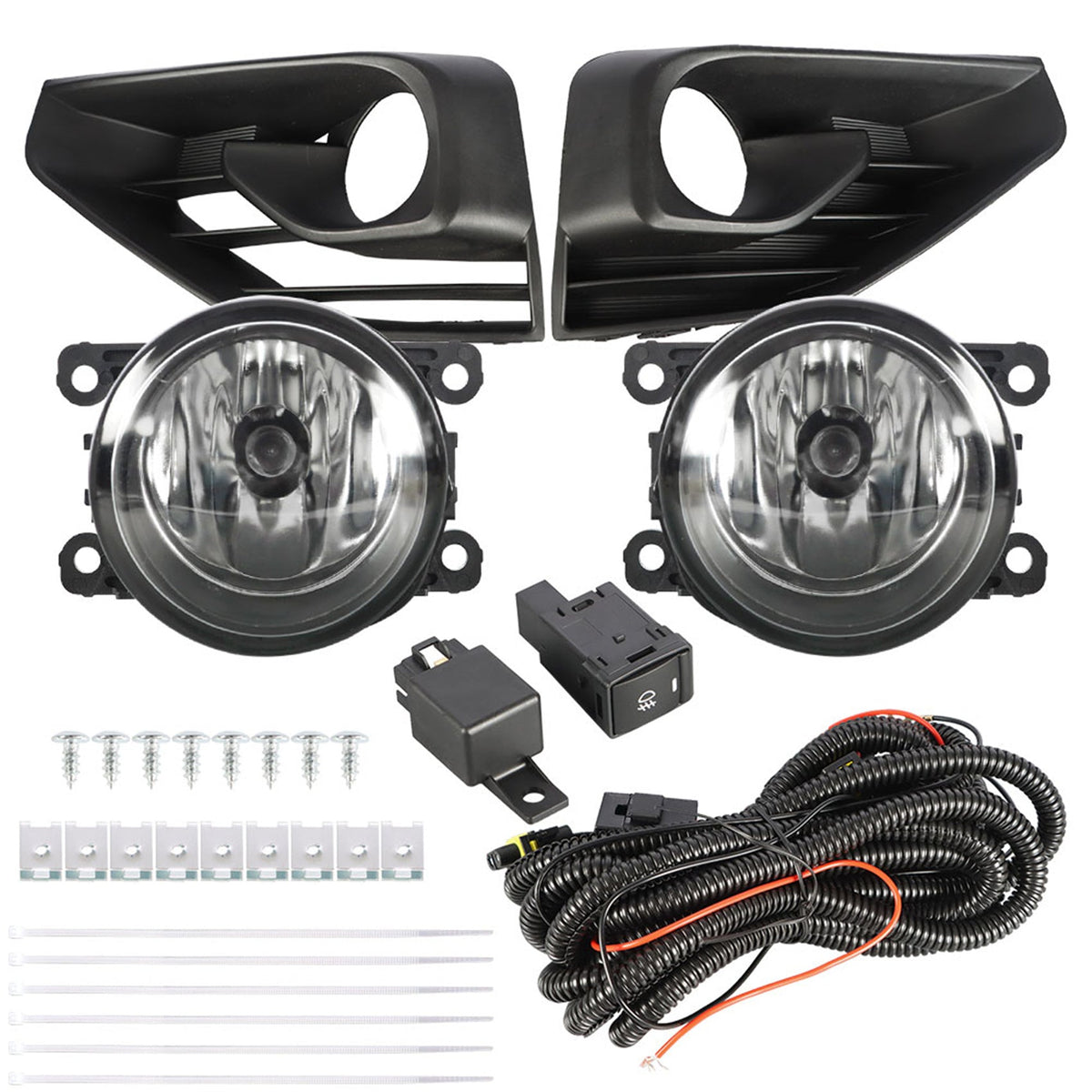 TOPPARTZ Fog Lights Assembly Replacement for 2017 2018 2019 Nissan Pathfinder Clear Lens Bumper Fog Lamp Left+Right Side (Passenger & Driver Side)