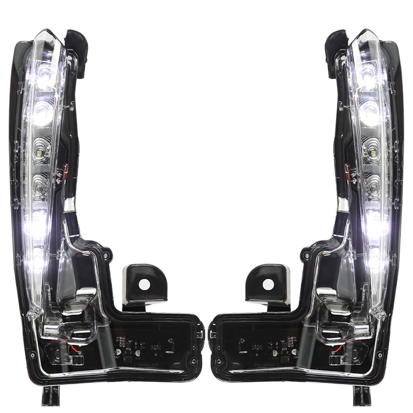TOPPARTZ Fog Lights Assembly Replacement for 2017 2018 2019 Toyota Corolla SE XSE Clear Lens Bumper Fog Lamp Left+Right Side (Passenger & Driver Side)