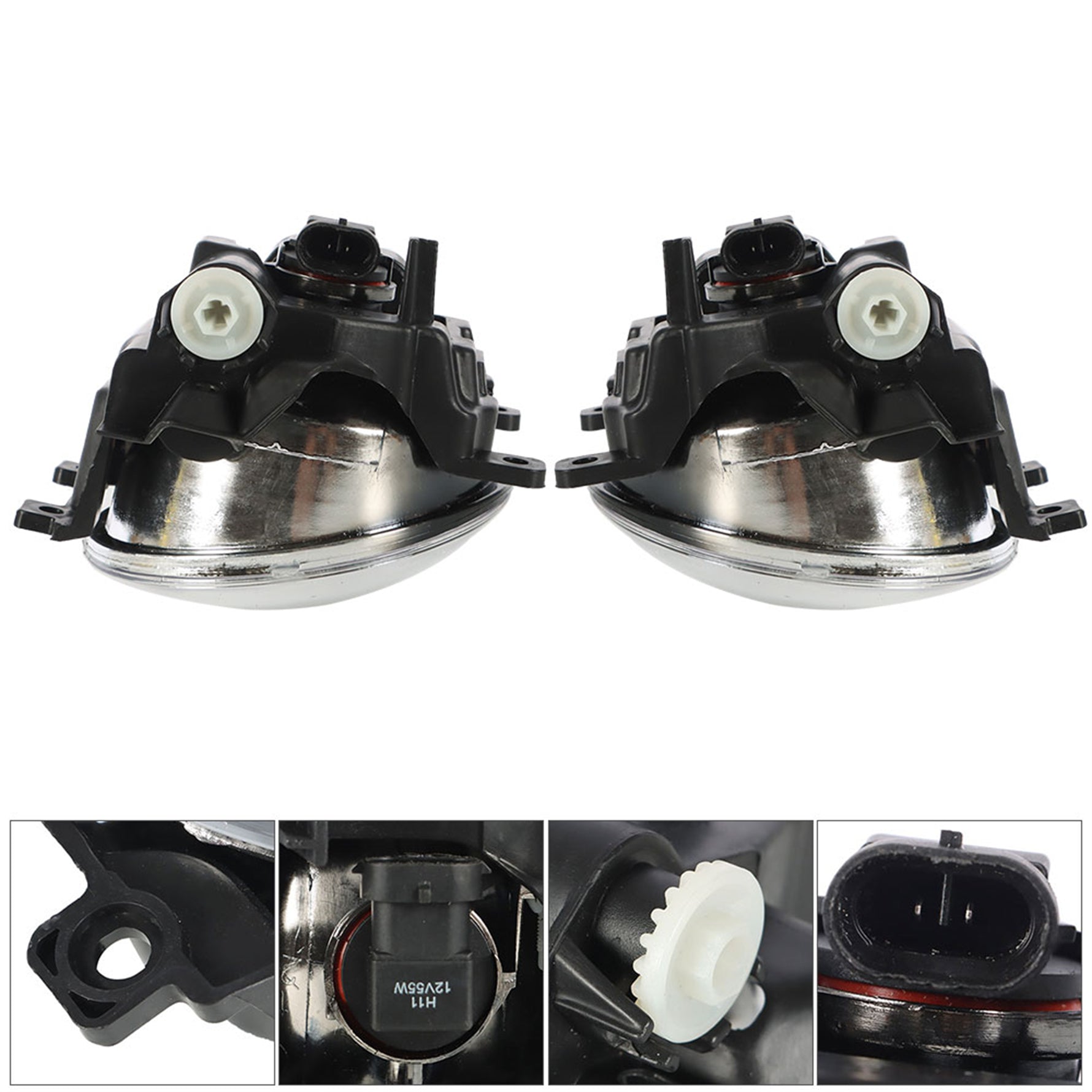 TOPPARTZ Fog Lights Assembly TO2593130 TO2592130 Replacement for 2013 2014 2015 RAV4 Clear Lens Bumper Fog Lamp Left+Right Side (Bulbs+Bezel+Switch)
