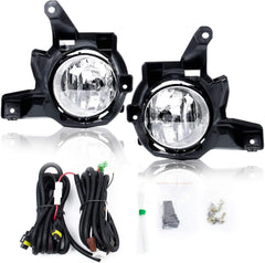 TOPPARTZ Fog Lights Assembly TO2593130 TO2592130 Replacement for 2013 2014 2015 RAV4 Clear Lens Bumper Fog Lamp Left+Right Side (Bulbs+Bezel+Switch)