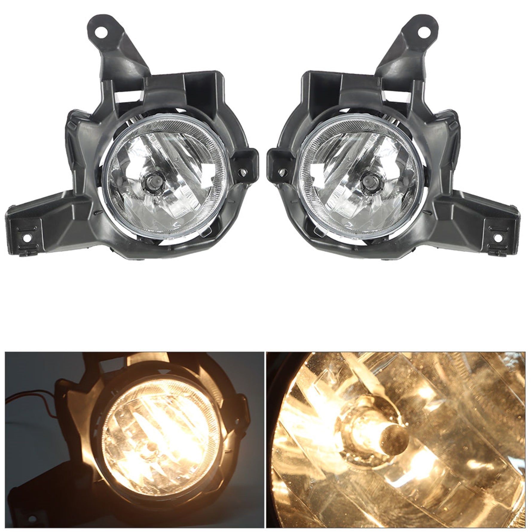 TOPPARTZ Fog Lights Assembly TO2593130 TO2592130 Replacement for 2013 2014 2015 RAV4 Clear Lens Bumper Fog Lamp Left+Right Side (Bulbs+Bezel+Switch)