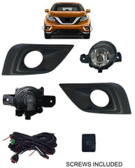 Fog Lights Bumper Lamps w/Switch/Harness/Relay/Wiring For 15-20 Nissan Murano