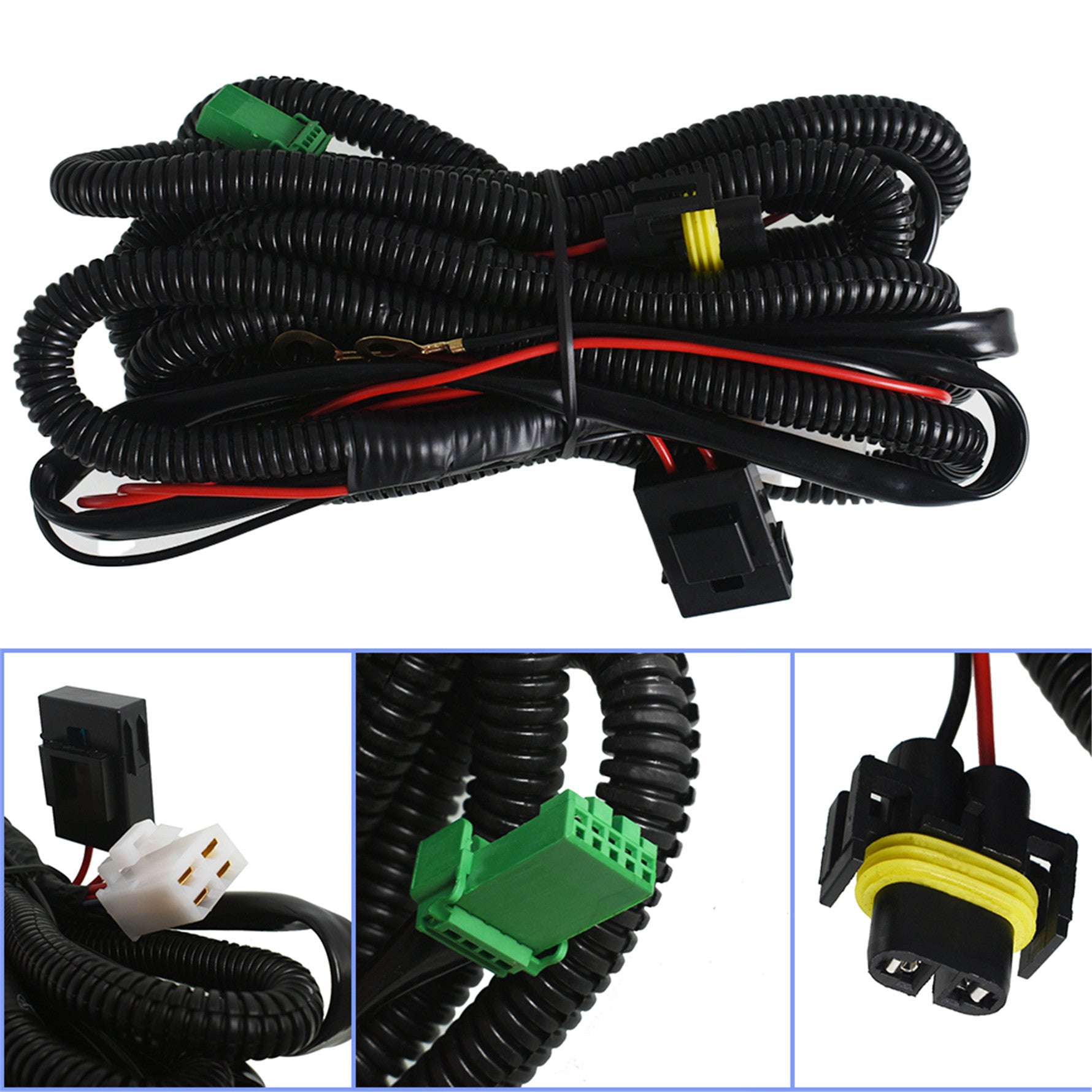 Fog Lights Bumper Lamps w/Switch/Harness/Relay/Wiring For 15-20 Nissan Murano