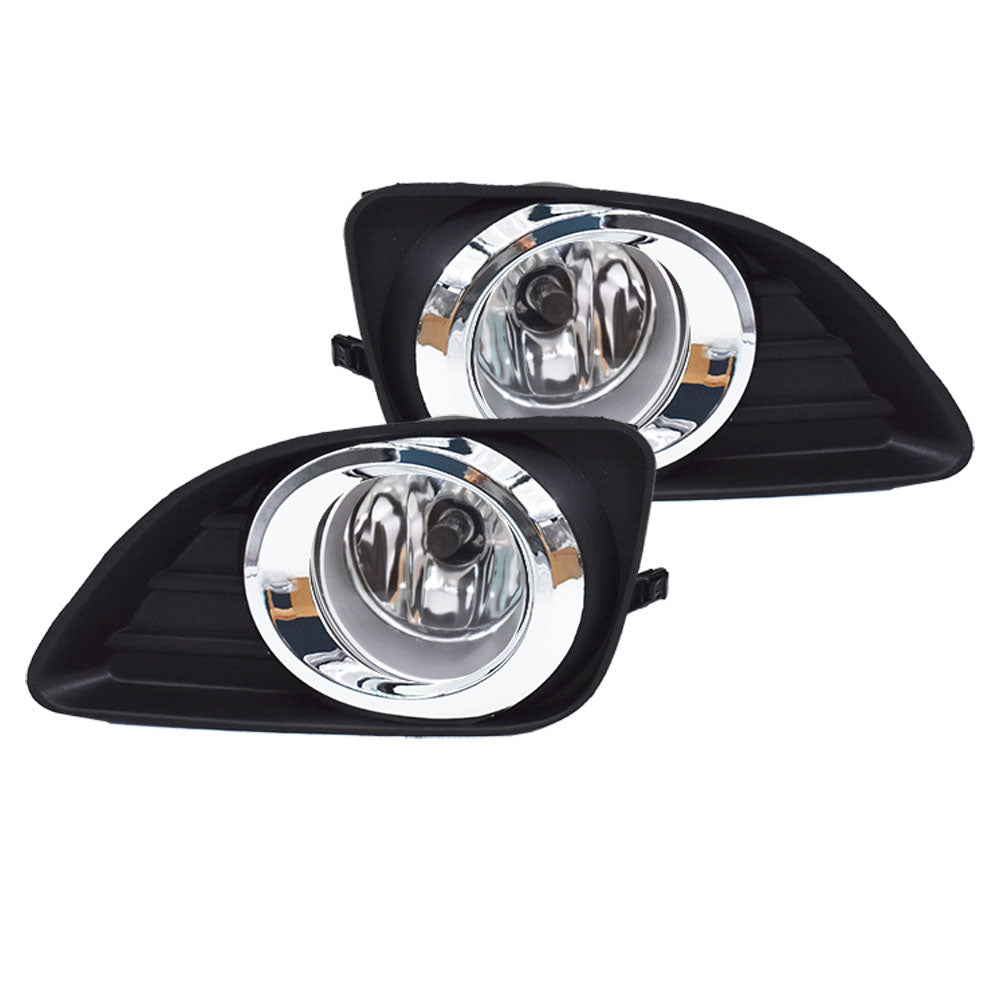 TOPPARTZ Fog Lights, Fog Lamps (Clear Lens) for 2010-2011 Toyota Camry - Includes Switch and Wiring Kit (2pcs a Set)