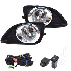 TOPPARTZ Fog Lights, Fog Lamps (Clear Lens) for 2010-2011 Toyota Camry - Includes Switch and Wiring Kit (2pcs a Set)