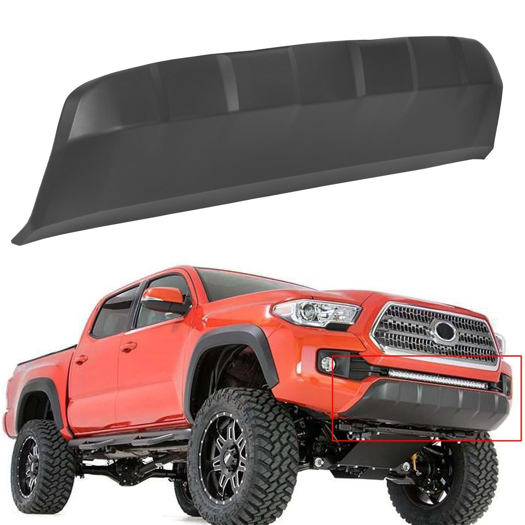 TOPPARTZ For 2016-2020 Toyota Tacoma Front Lower Bumper Valance Panel Skid Plate