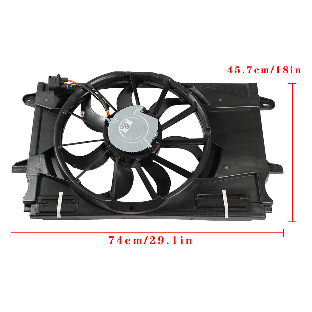 TOPPARTZ For 2017-2019 Chevy Cruze Dual l4 1.4L Radiator Cooling Fan Assembly
