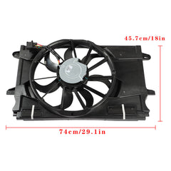 TOPPARTZ For 2017-2019 Chevy Cruze Dual l4 1.4L Radiator Cooling Fan Assembly