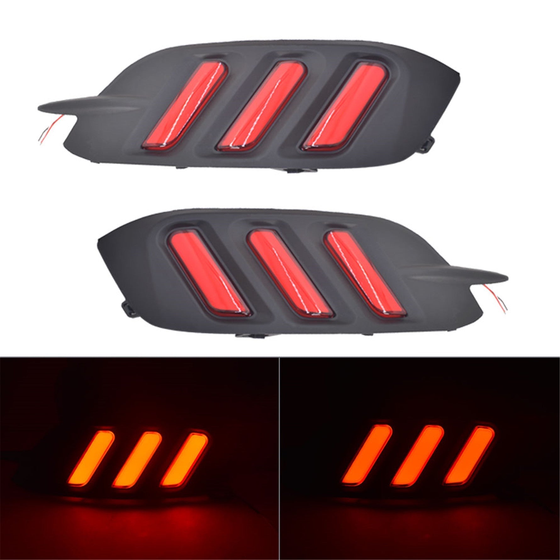 TOPPARTZ For Honda Civic Sedan 2016-2019 LED Reflector Rear Bumper Brake Lamp